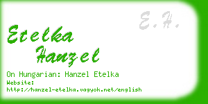 etelka hanzel business card